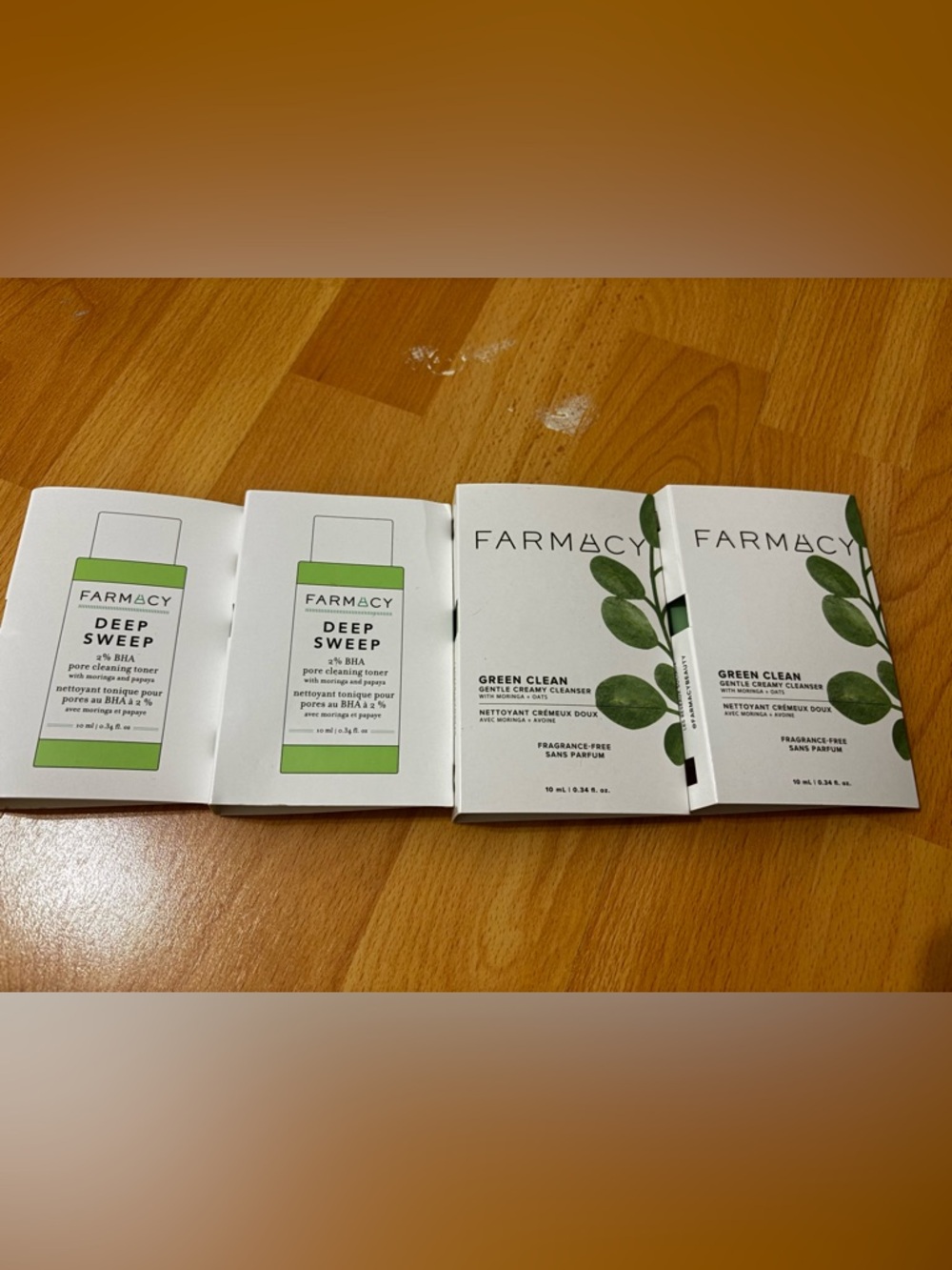 5 items x $25 - (4)Farmacy Green Clean & Deep Sweep Mini Duo deluxe samples NEW
